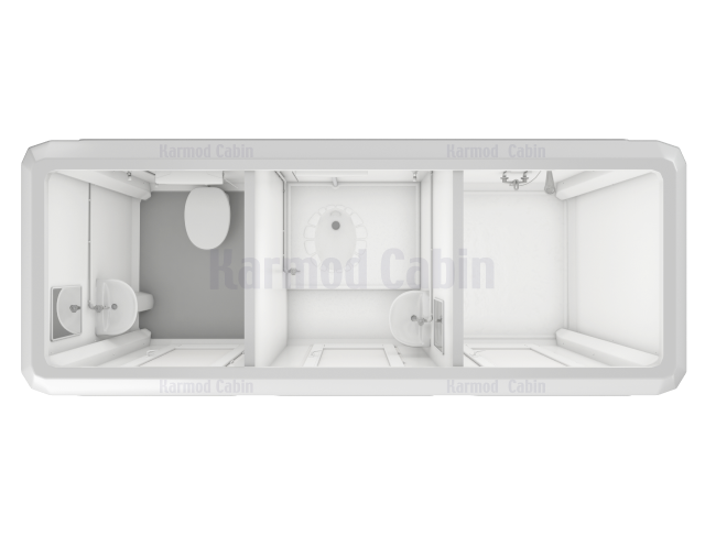 Cabină de Toaletă din Poliester 4