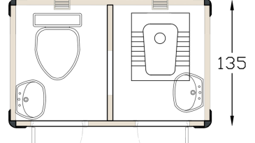 135 210 Panel Cabin Double Toilet Floor Stone Toilet Thumb