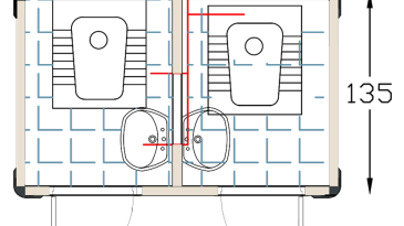 135 210 Panel Cabin Double Wc Floor Stone Model Plan Thumb