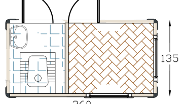 135 260 Wc Panel Cabin Security Wc Floor Stone Plan Thumb