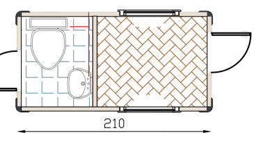 135 260 Wc Panel Cabin Security Wc Toilet Plan Thumb