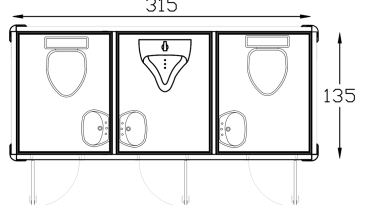 135 315 Panel Cabin Toilet 2 Toilet Urinal Plan Thumb
