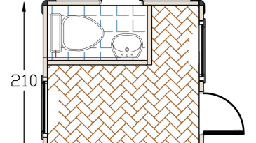 210 210 Panel Cabin Left Independent Toilet Left Toilet Plan Thumb