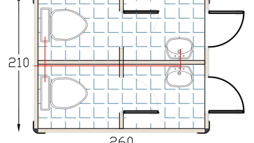 210 260 Panel Cabin 2 Toilet 2 Toilet Plan Models Thumb
