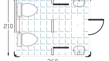 210 260 Panel Cabin 2 Toilet 2 Toilet Plan Thumb
