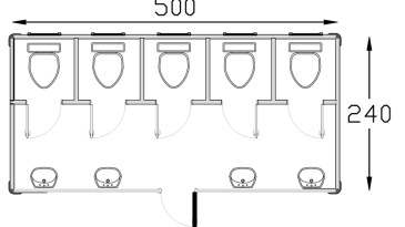 240 500 Eco Container Wc Toilet Plan Thumb