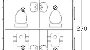 270 270 4 Unit Wc 2 Floor Drain 2 Toilet Plan Image Thumb